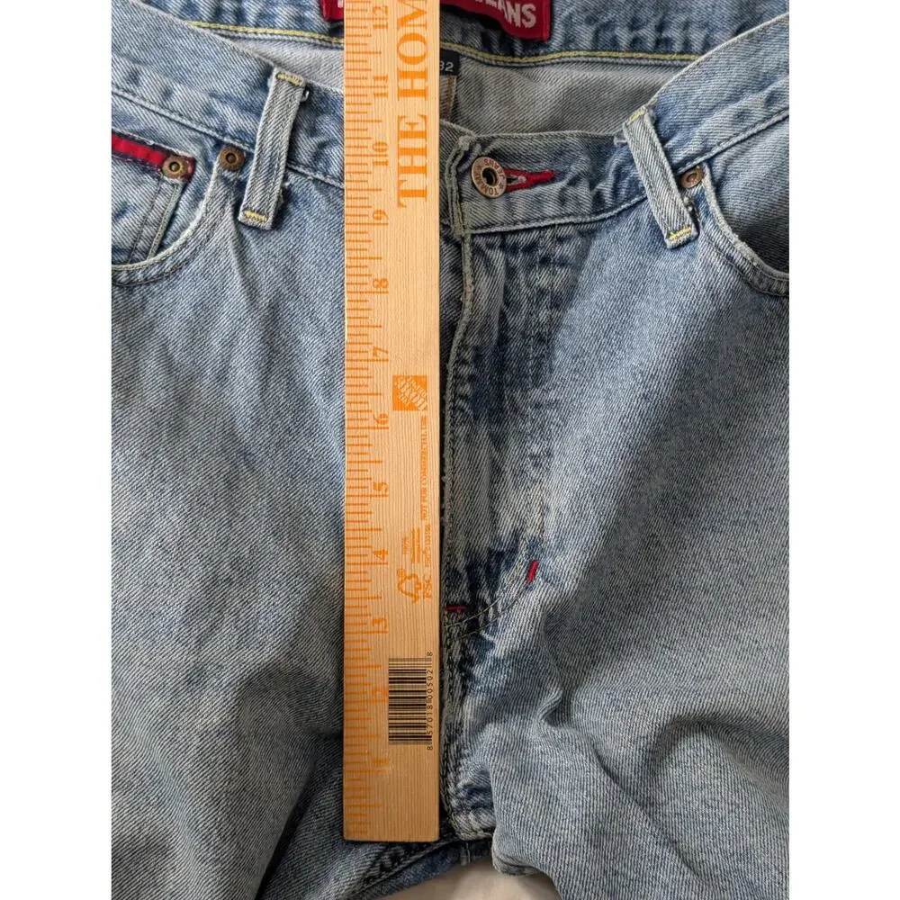 Vintage Tommy Hilfiger Denim Shorts Light Wash Y2K November 2002 Size 32